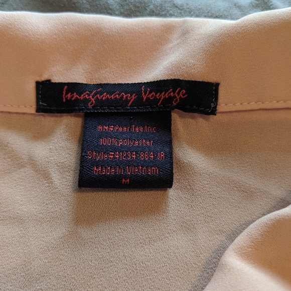 Pink Button Up Shirt M - Picture 4 of 7